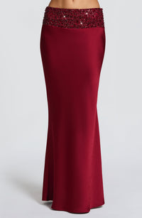 Genevieve Maxi Skirt - Burgundy