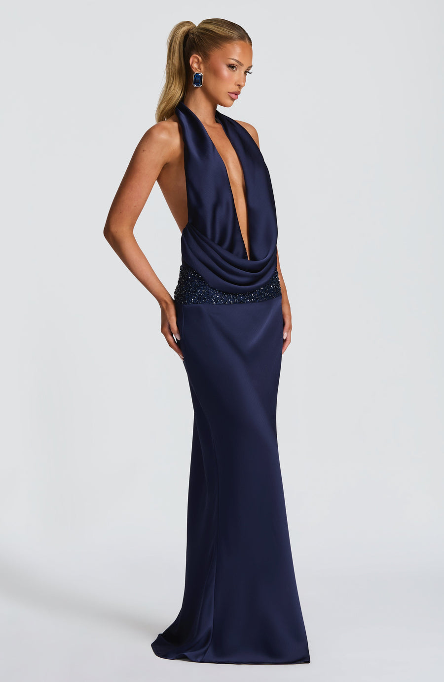 Genevieve Maxi Skirt in Navy
