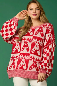Irene Casual Sweater in Red