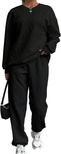 Irene Knit Set in Black