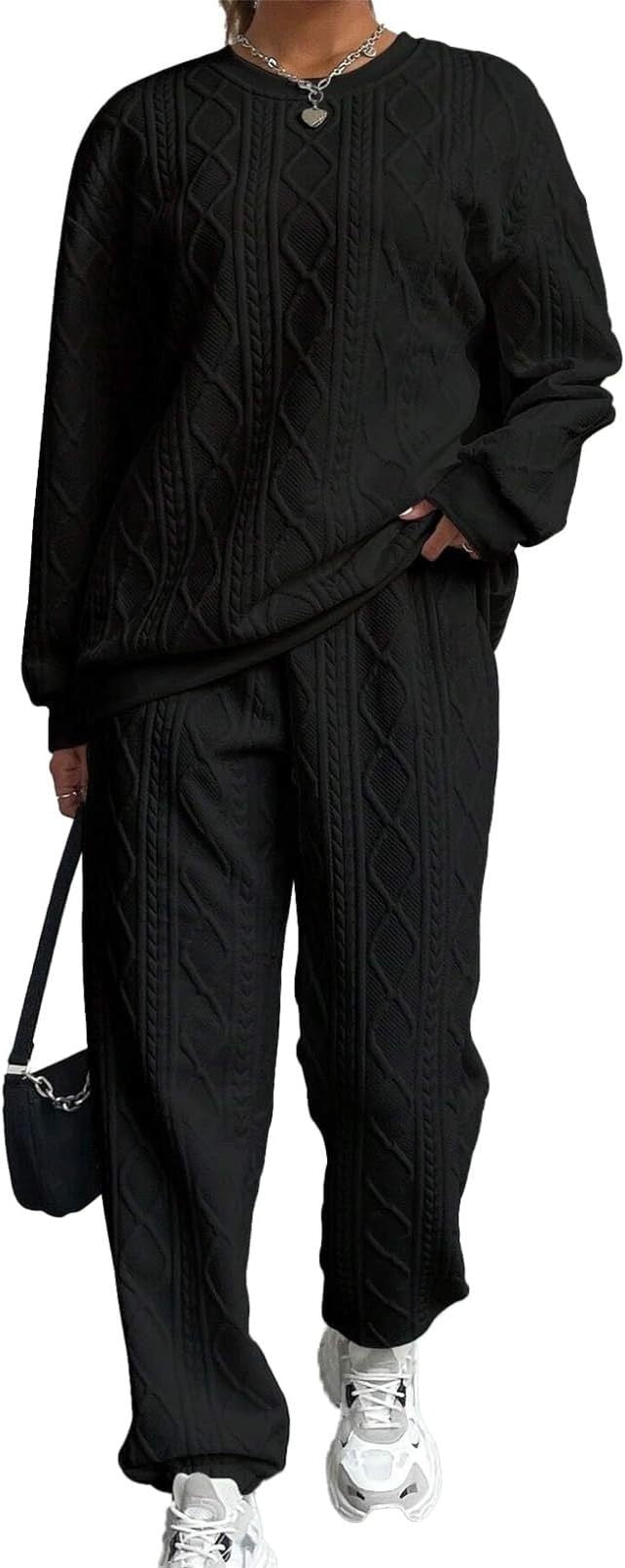 Irene Knit Set in Black