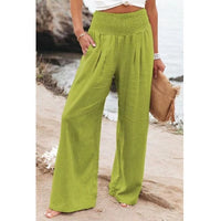 Iris Comfortable Linen Trousers in Green