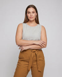 Iris Elegant Linen Top