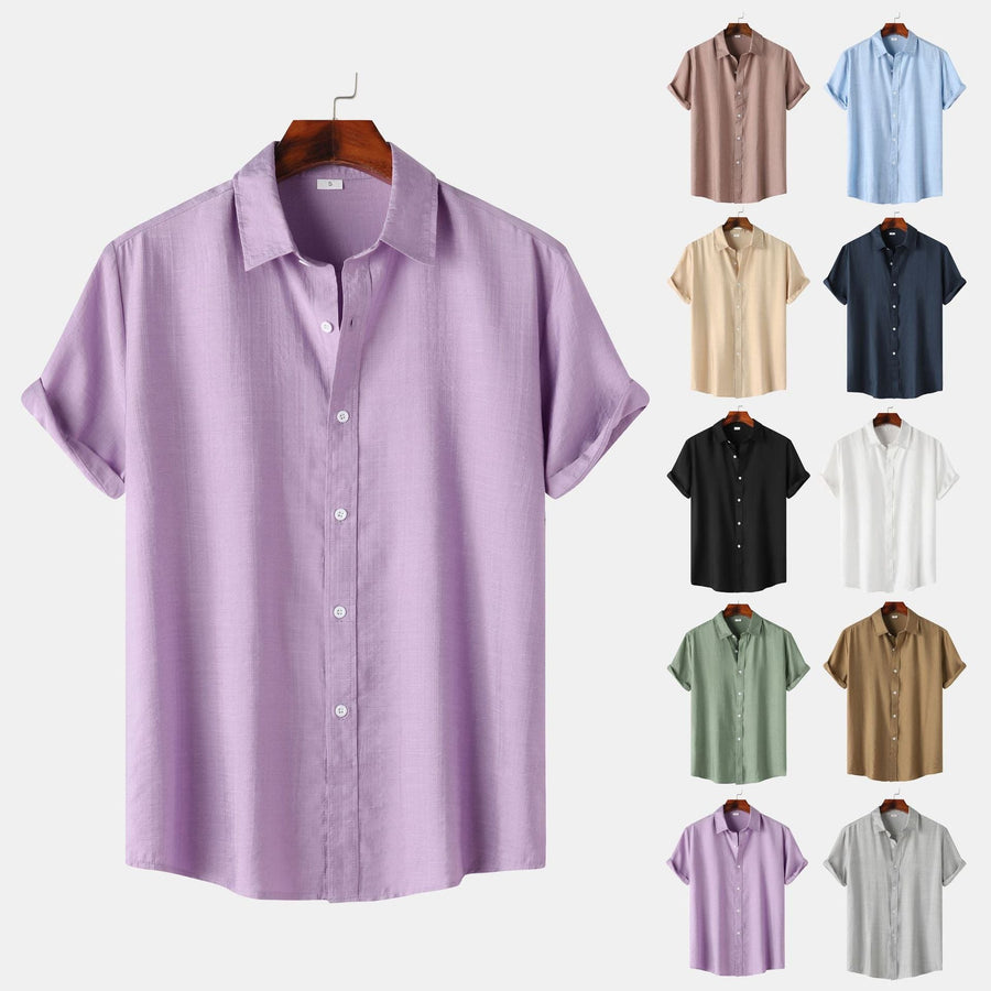 Iris Elegant Shirt with Short Sleeve and Button Front
