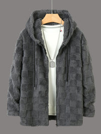 Iris Jacket with Hood in Dark Grey