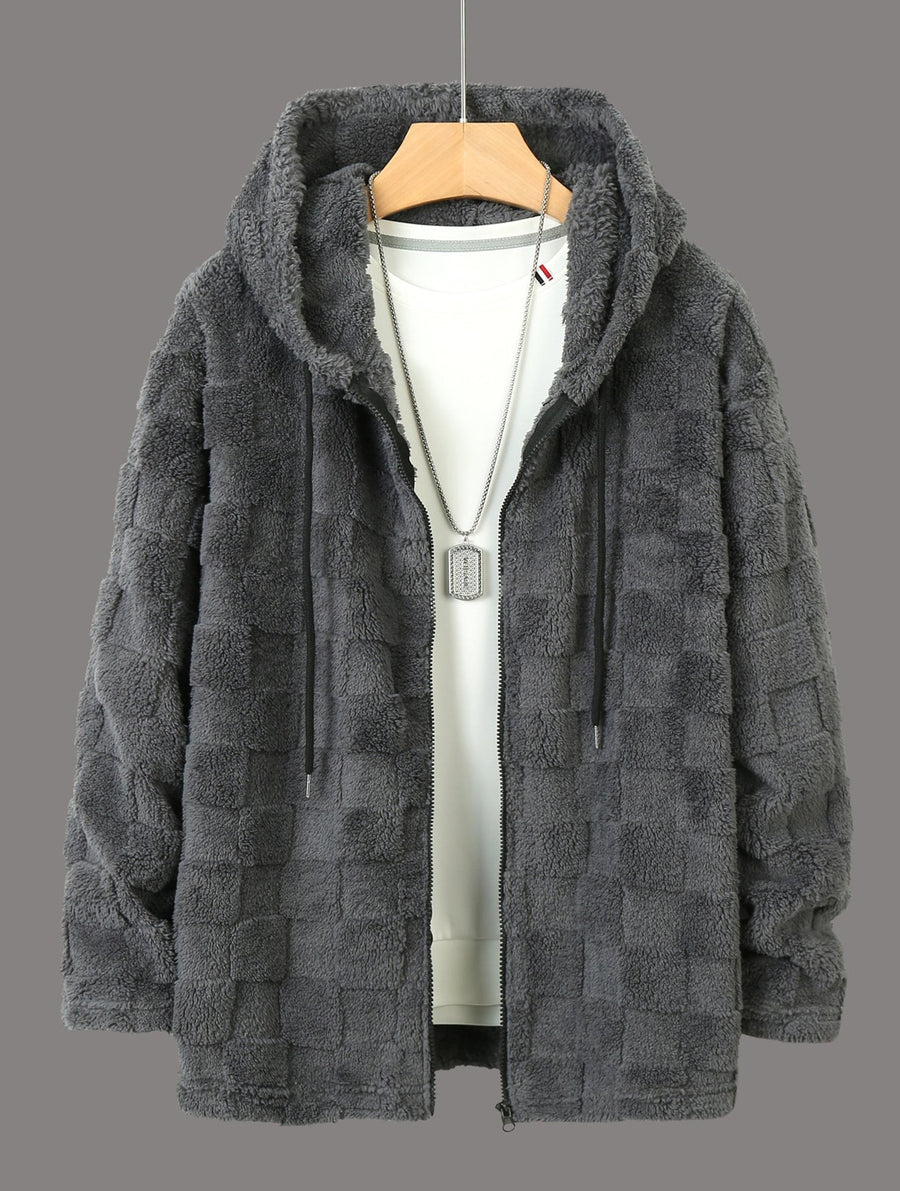 Iris Jacket with Hood in Dark Grey