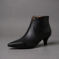 Iris Kitten Heel Ankle Boot in Black