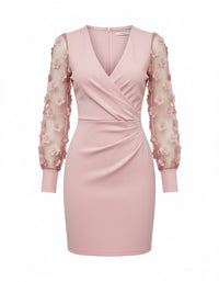Iris Lace Dress in Pink