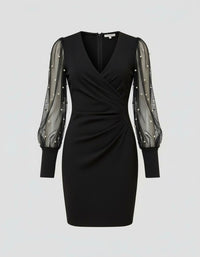 Iris Lace Dress in Schwarz C