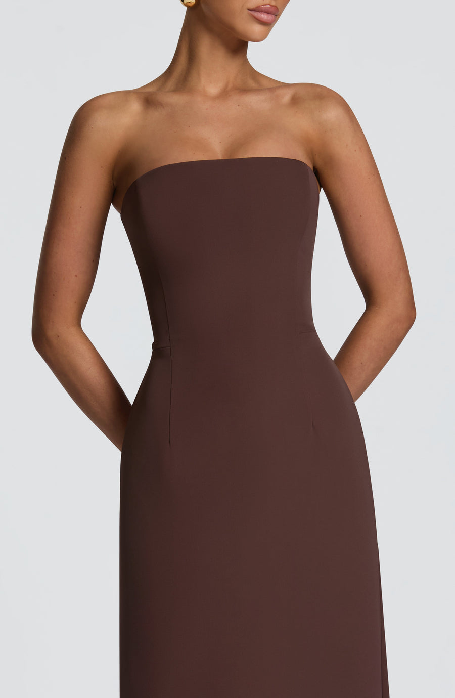 Rosie Maxi Dress – Plum Brown