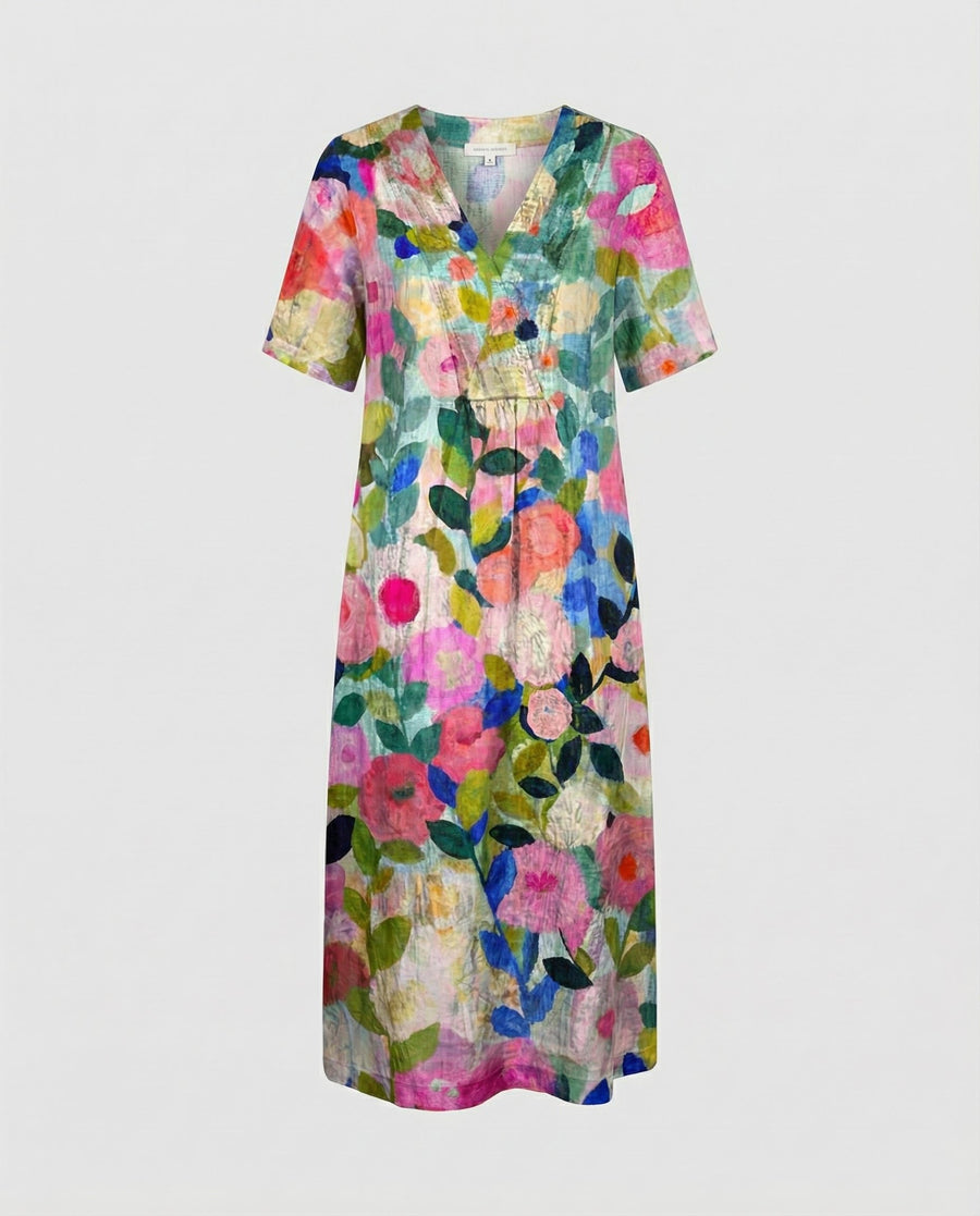 Isabeau Airy Summer Dress in Blumen