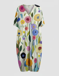 Isabeau Airy Summer Dress in Veelkleurig Gr&Bloemd