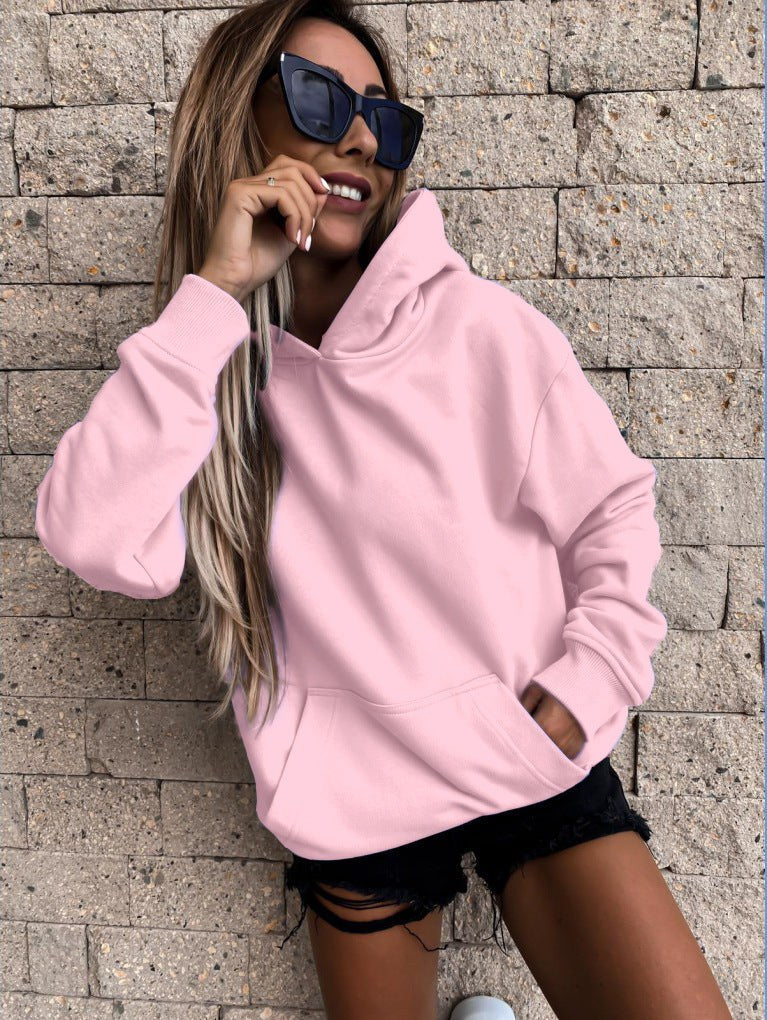 Isabeau Casual Hoodie with Hood in Pink