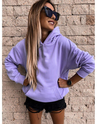 Isabeau Casual Hoodie with Hood in Purple