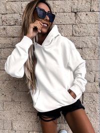Isabeau Casual Hoodie with Hood in White
