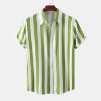 Isabeau Elegant Shirt with Short Sleeve in Apple Green