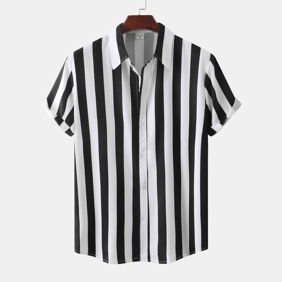 Isabeau Elegant Shirt with Short Sleeve in Black