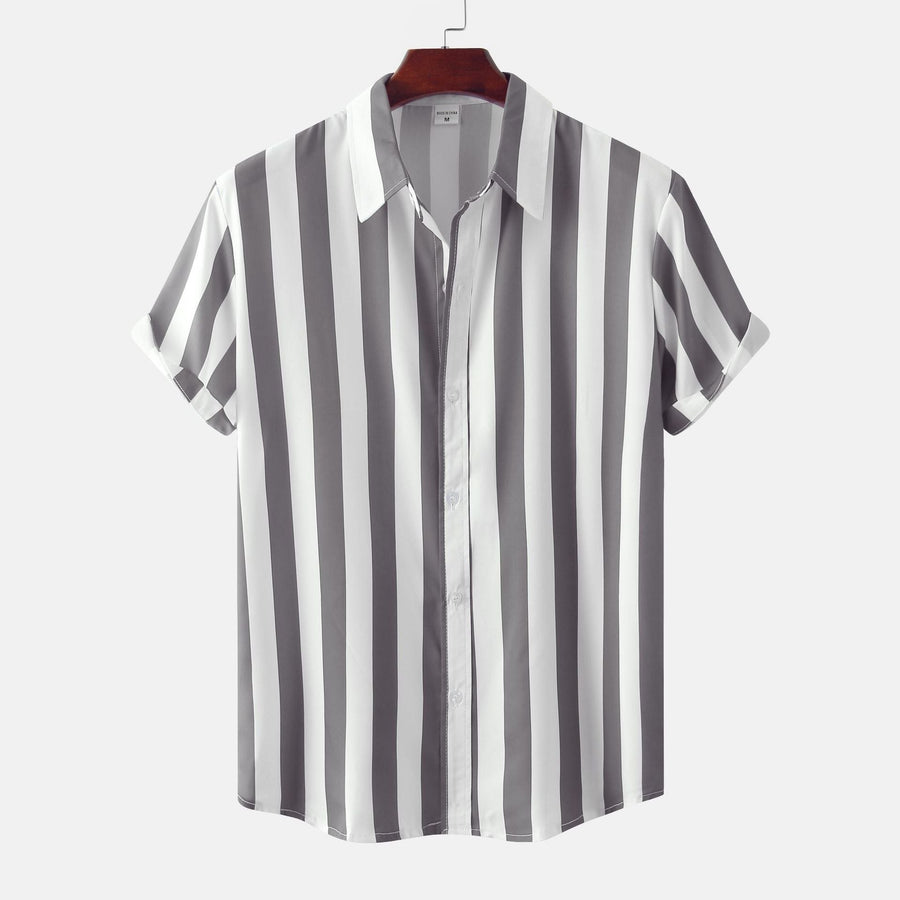 Isabeau Elegant Shirt with Short Sleeve in Grey