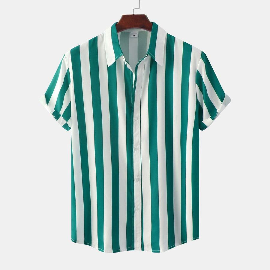 Isabeau Elegant Shirt with Short Sleeve in Sky Blue