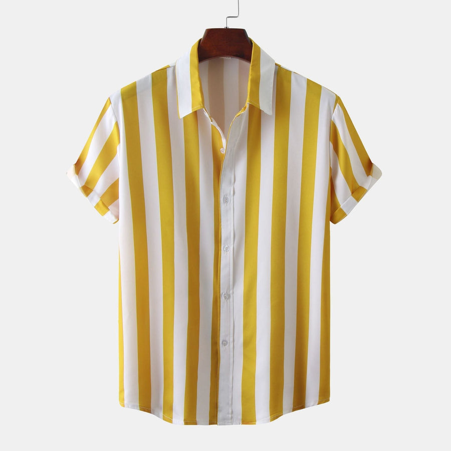 Isabeau Elegant Shirt with Short Sleeve in Yellow