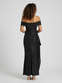 Isabella | Ruched Off Maxi Dress