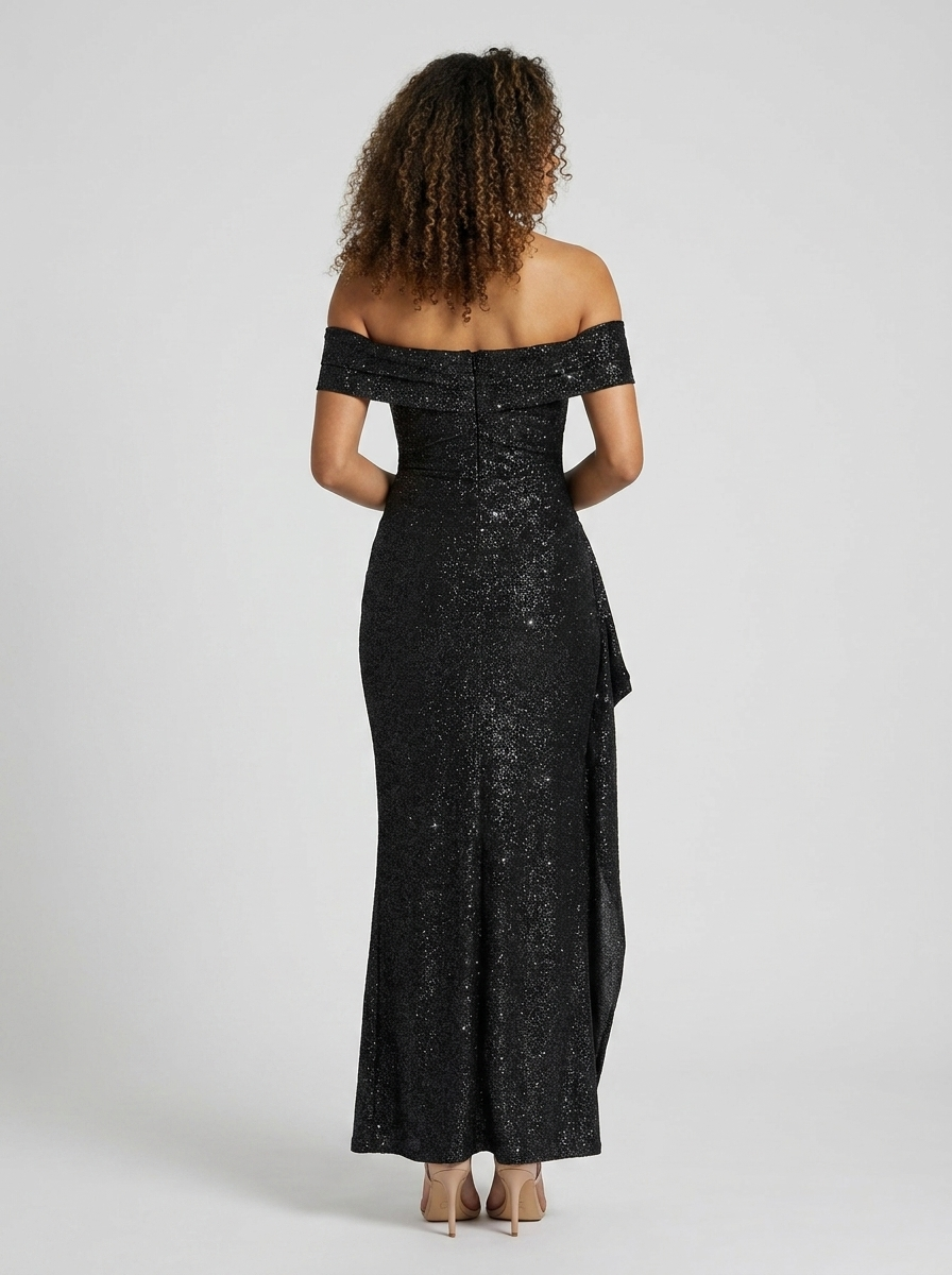 Isabella | Ruched Off Maxi Dress