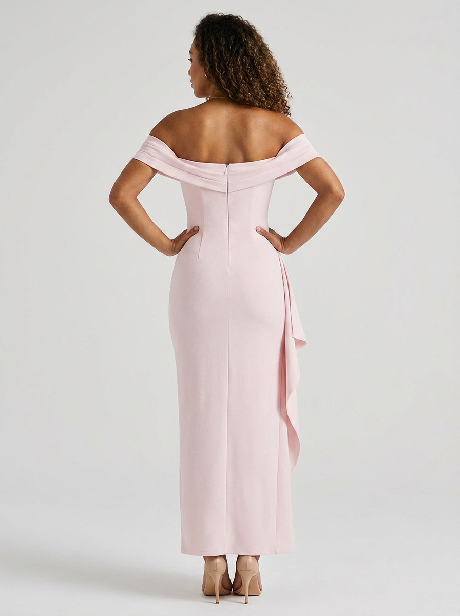 Isabella | Ruched Off Maxi Dress