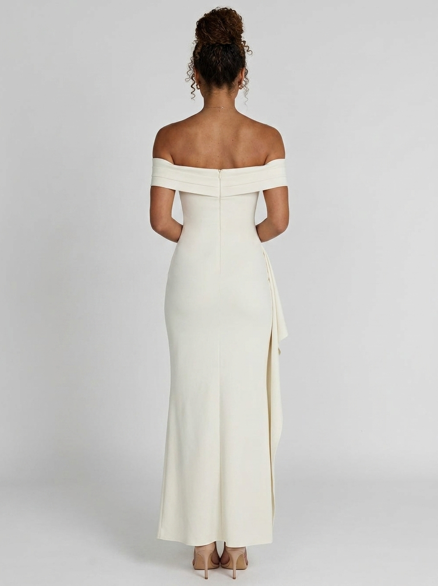 Isabella | Ruched Off Maxi Dress