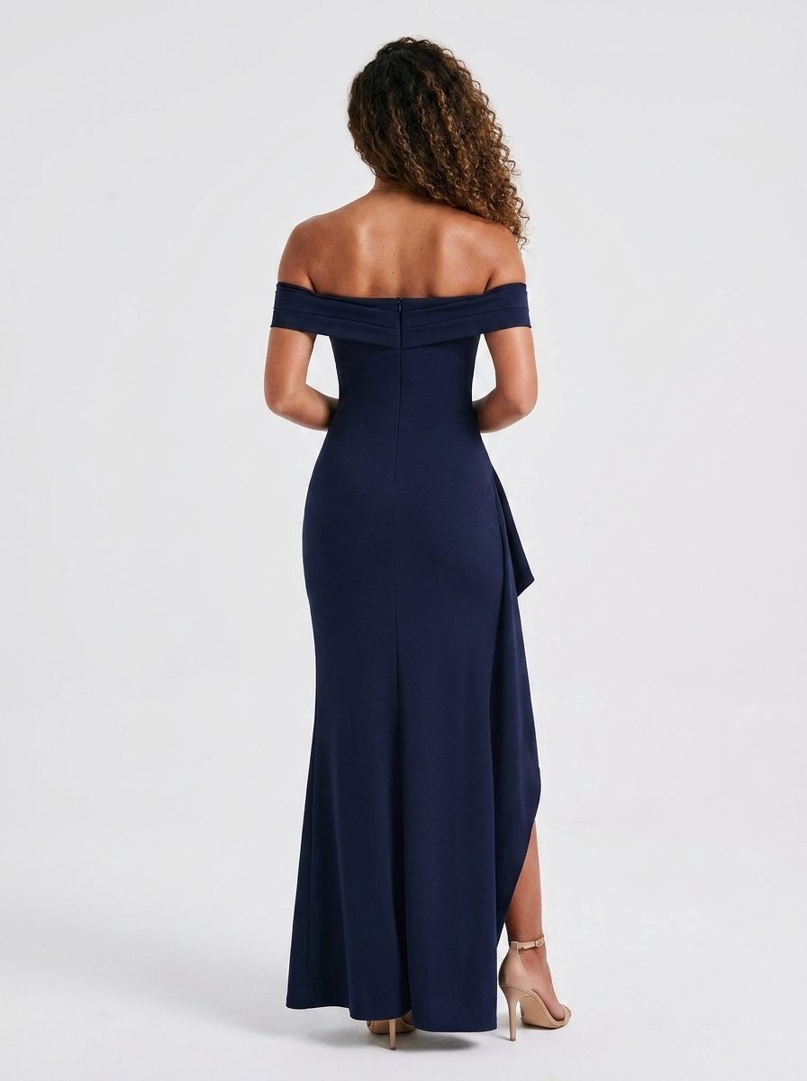 Isabella | Ruched Off Maxi Dress