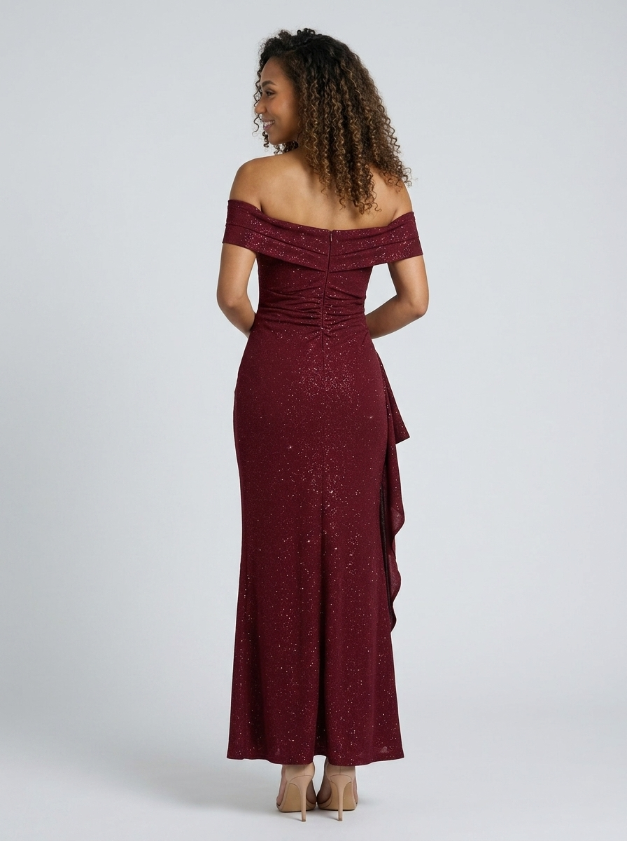 Isabella | Ruched Off Maxi Dress
