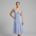 Isabella Tie-Front Midi Dress