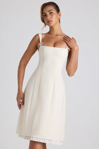 Renata Pleated A-Line Mini Dress