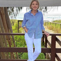 Isadora Blouse with Long Sleeve and Button Front