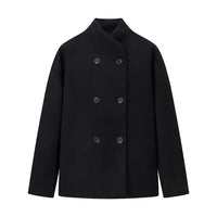 Isadora Elegant Wool Jacket in Black