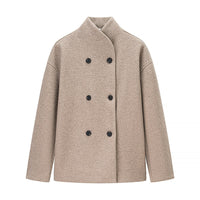 Isadora Elegant Wool Jacket in Khaki