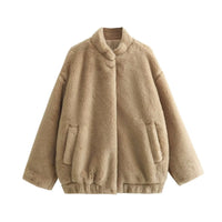 Isadora Jacket with Side Pockets and Pockets in Khaki