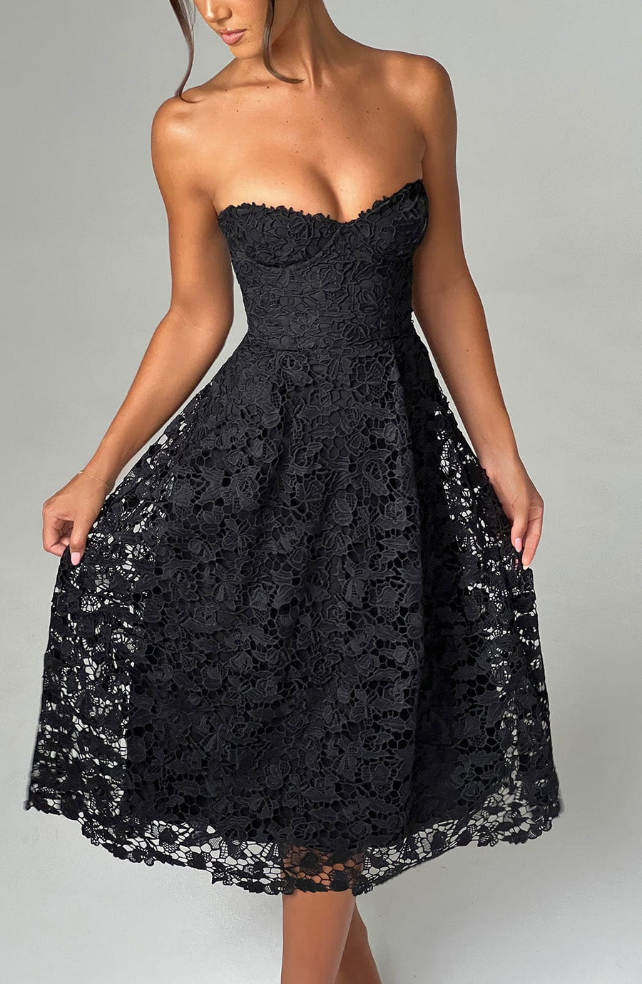 Stevie Midi Dress - Black