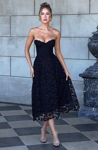 Stevie Midi Dress - Black