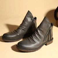 Isidor Casual Boots with Zip Front in Grey
