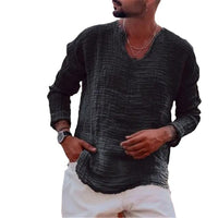 Isidor Casual Linen Shirt in Blue