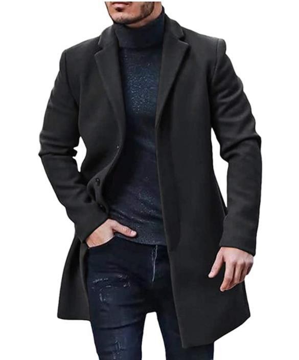 Isidor Elegant Trench Coat in Black