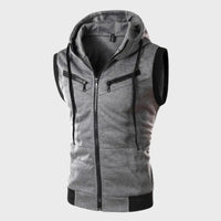 Isidor Vest with Hood in Dark Grey