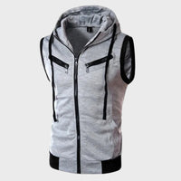 Isidor Vest with Hood in Light Grey
