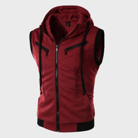 Isidor Vest with Hood in Red