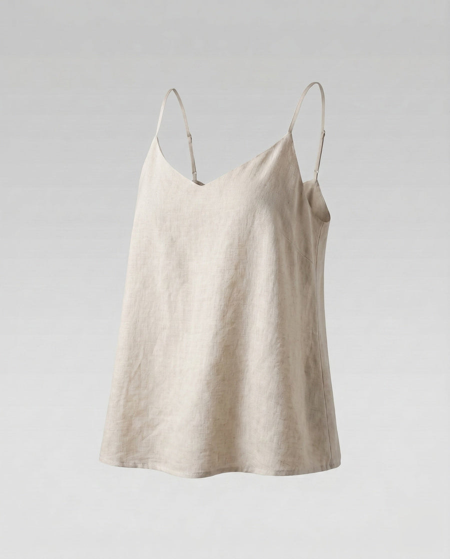 Isla Airy Linen Top in Linen