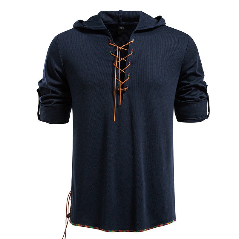 Isla Casual Hoodie with Hood in Navy