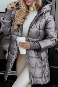 Isla Jacket with Hood in Grey