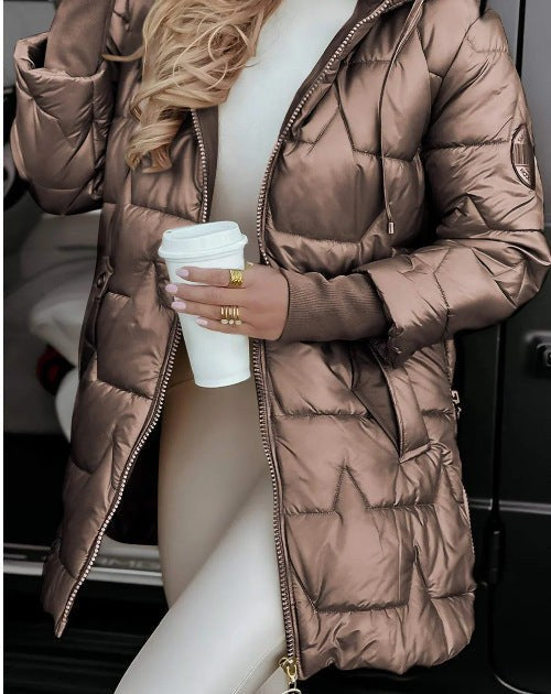 Isla Jacket with Hood in Khaki