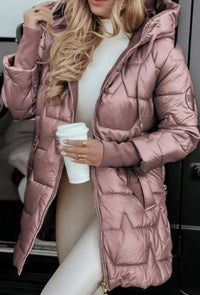 Isla Jacket with Hood in Pink