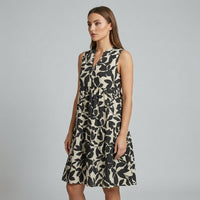 Isla Tiered Babydoll Mini Dress in Onyx